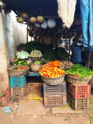 Grönsaksmarknaden i Zaheerabad